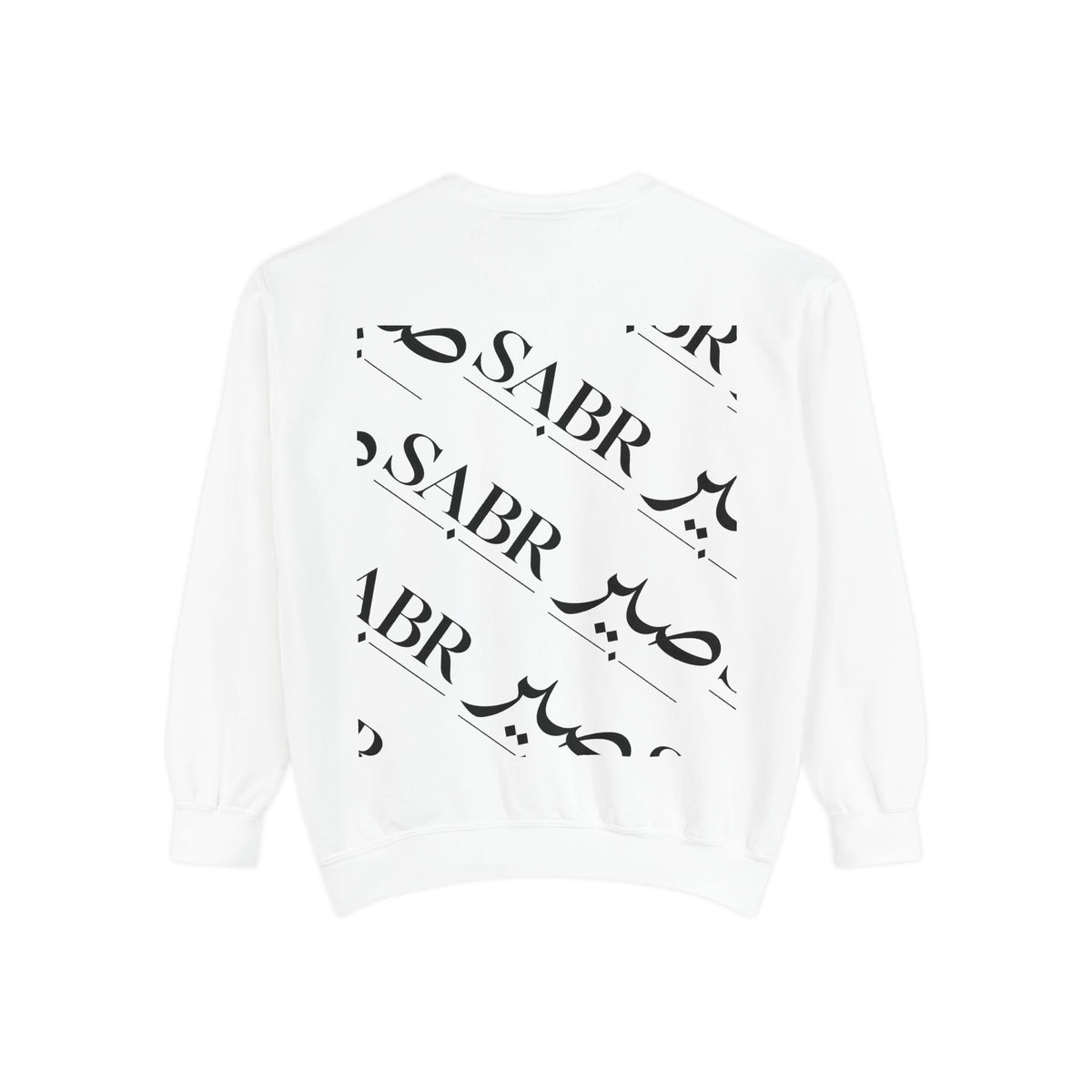 SABR Arabic Script Sweatshirt — Graphic Garment-Dyed Crewneck
