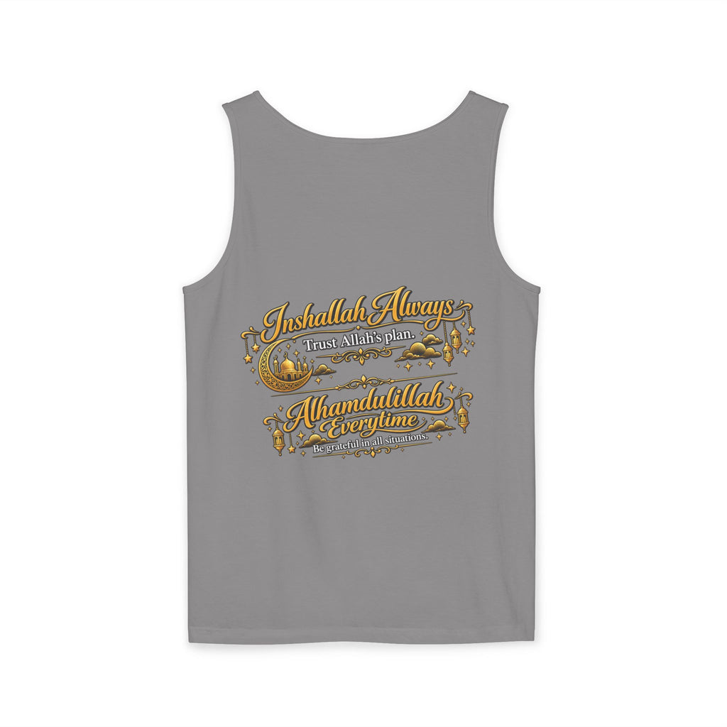Trail Vibes Tank Top — “Grateful, Always” Rustic Outdoor Graphic Tank