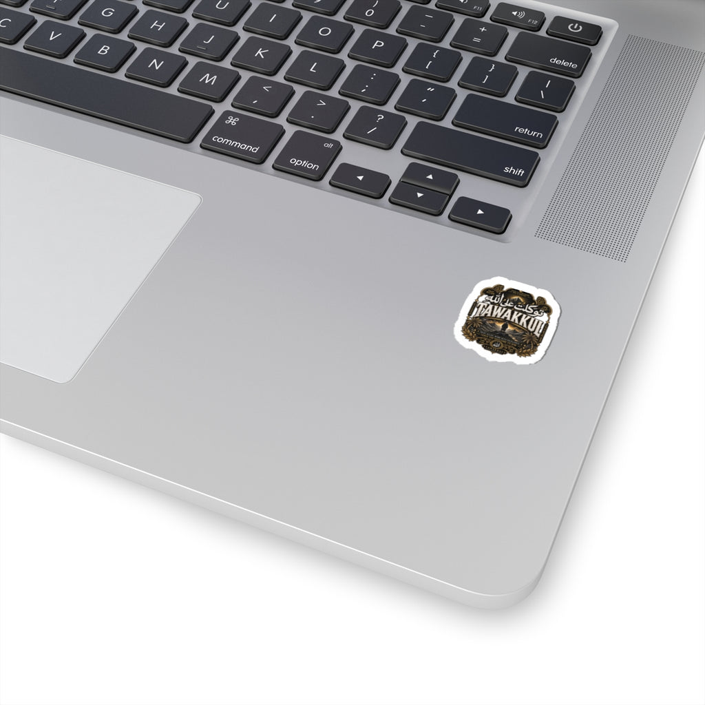 Tawakkul Arabic Calligraphy Sticker — Islamic Faith Kiss-Cut Sticker for Laptop, Water Bottle & Journal