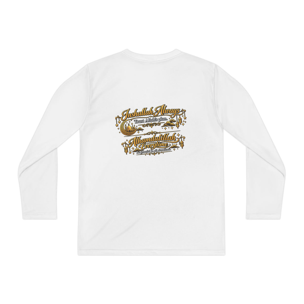 Youth Long Sleeve Tee — Vintage Gold Crest Graphic