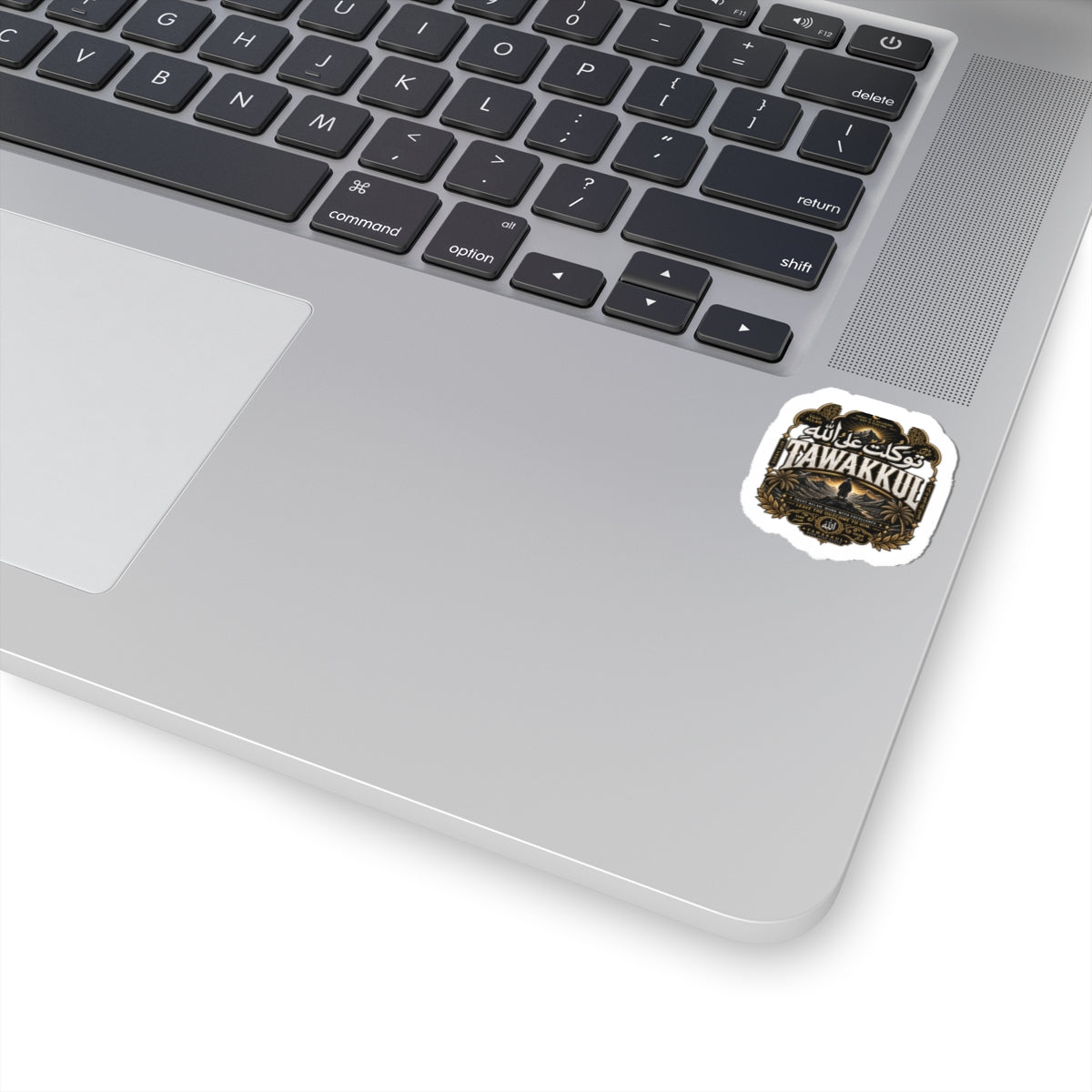 Tawakkul Arabic Calligraphy Sticker — Islamic Faith Kiss-Cut Sticker for Laptop, Water Bottle & Journal