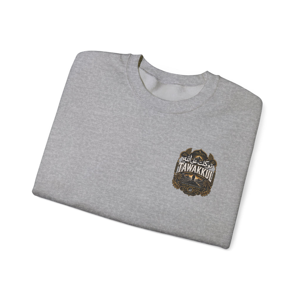 Bear Paw Crewneck Sweatshirt — Vintage 'Awakening' Forest Graphic