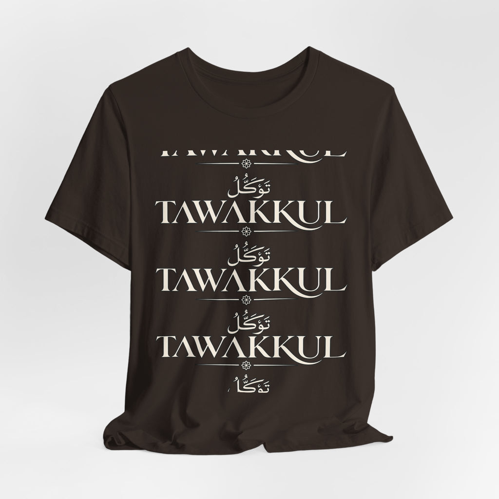Tawakkul Script Tee — Minimal Islamic Faith T-Shirt