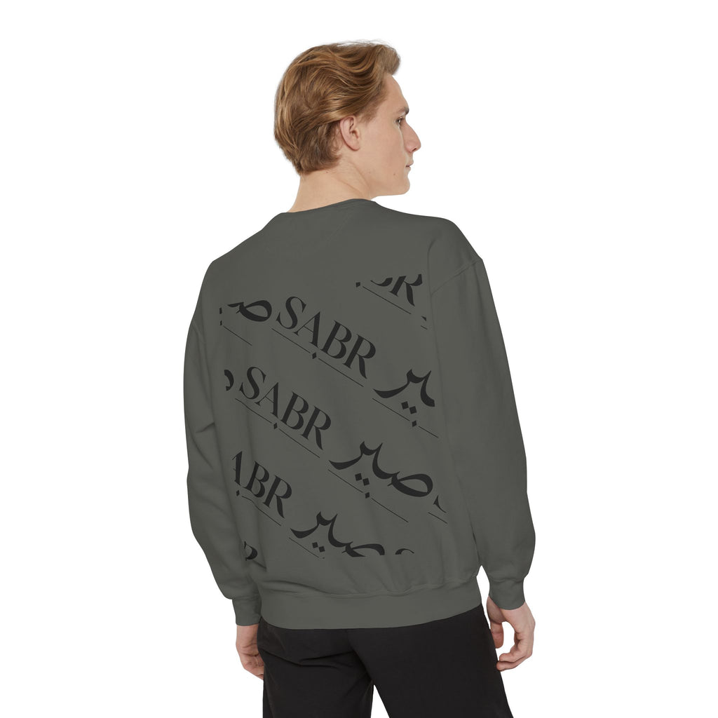 SABR Arabic Script Sweatshirt — Graphic Garment-Dyed Crewneck