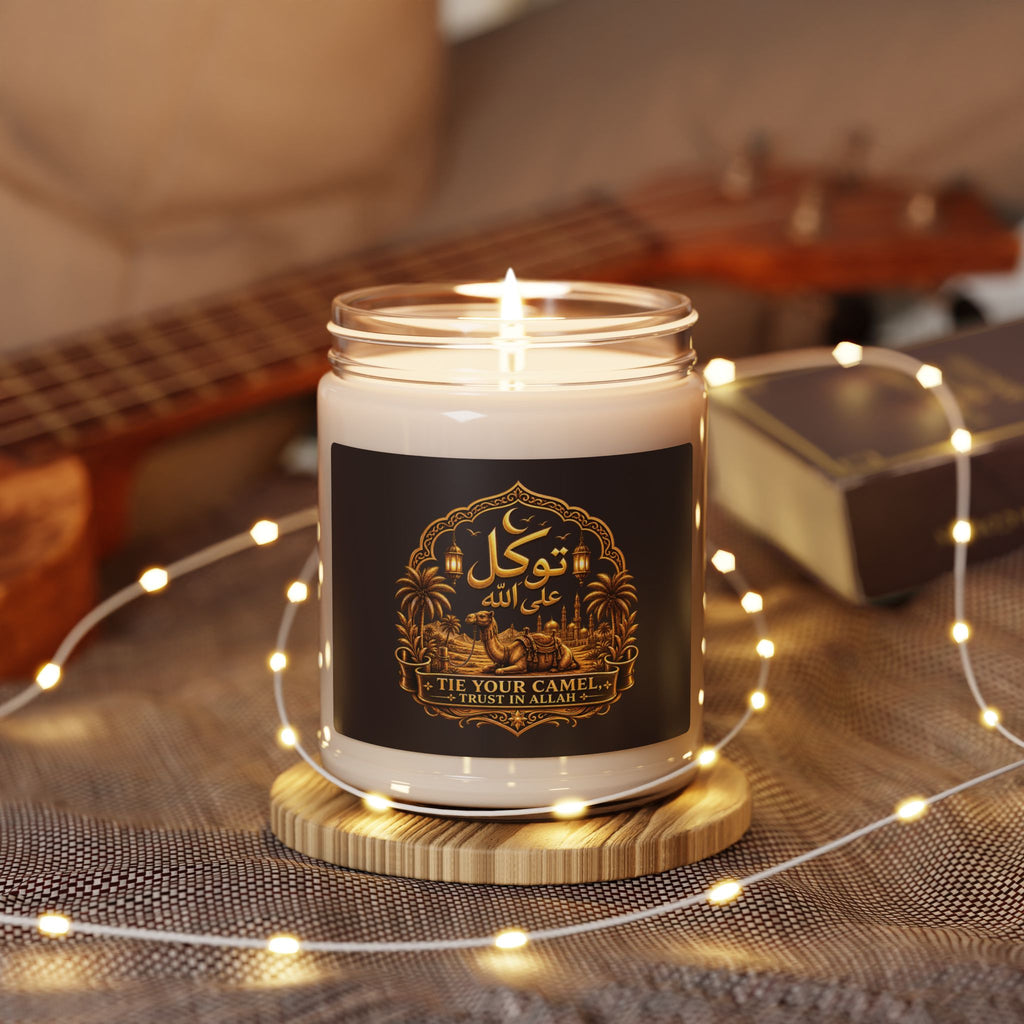 Scented Soy Candle 9oz — Cozy Warm Amber & Vanilla Jar Candle