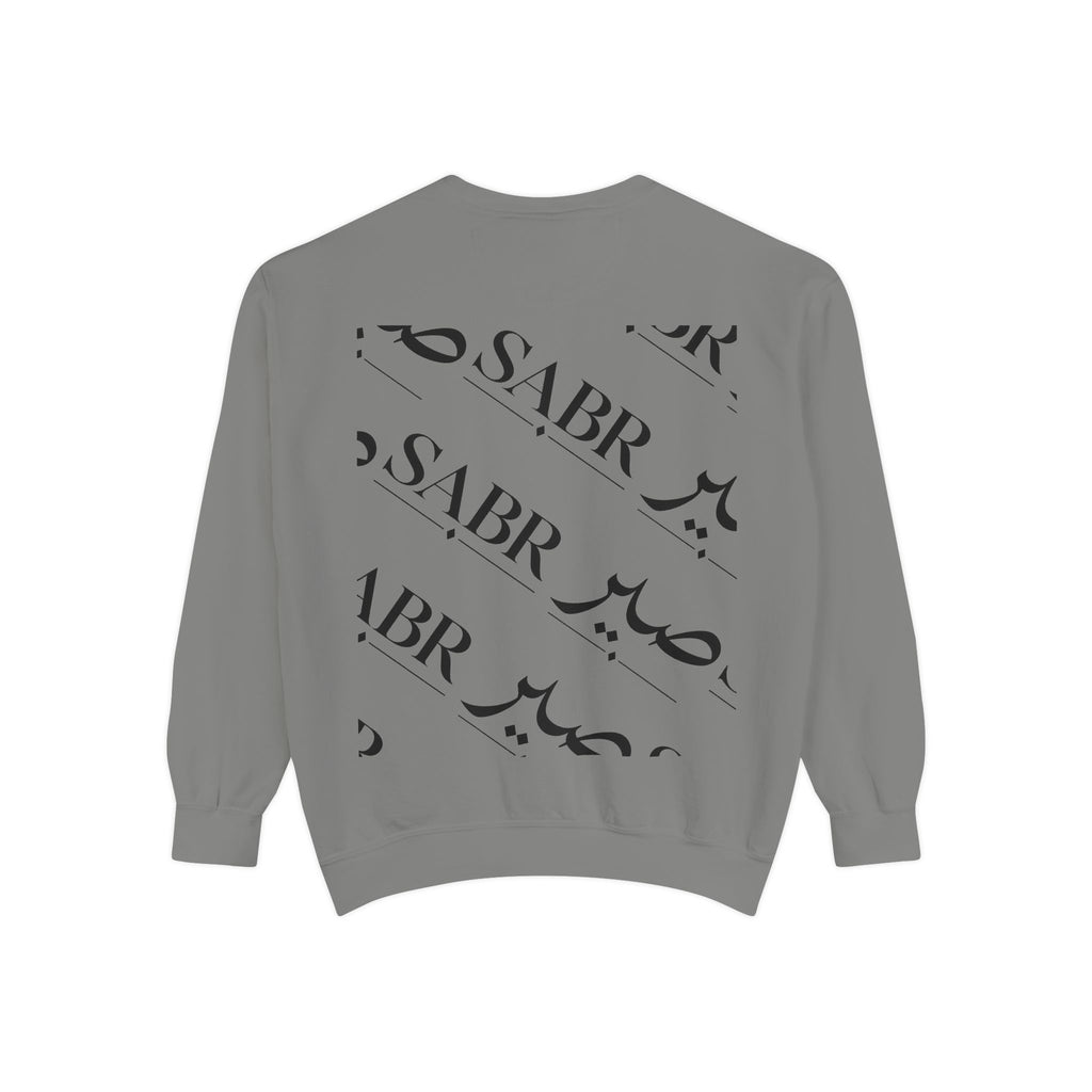 SABR Arabic Script Sweatshirt — Graphic Garment-Dyed Crewneck