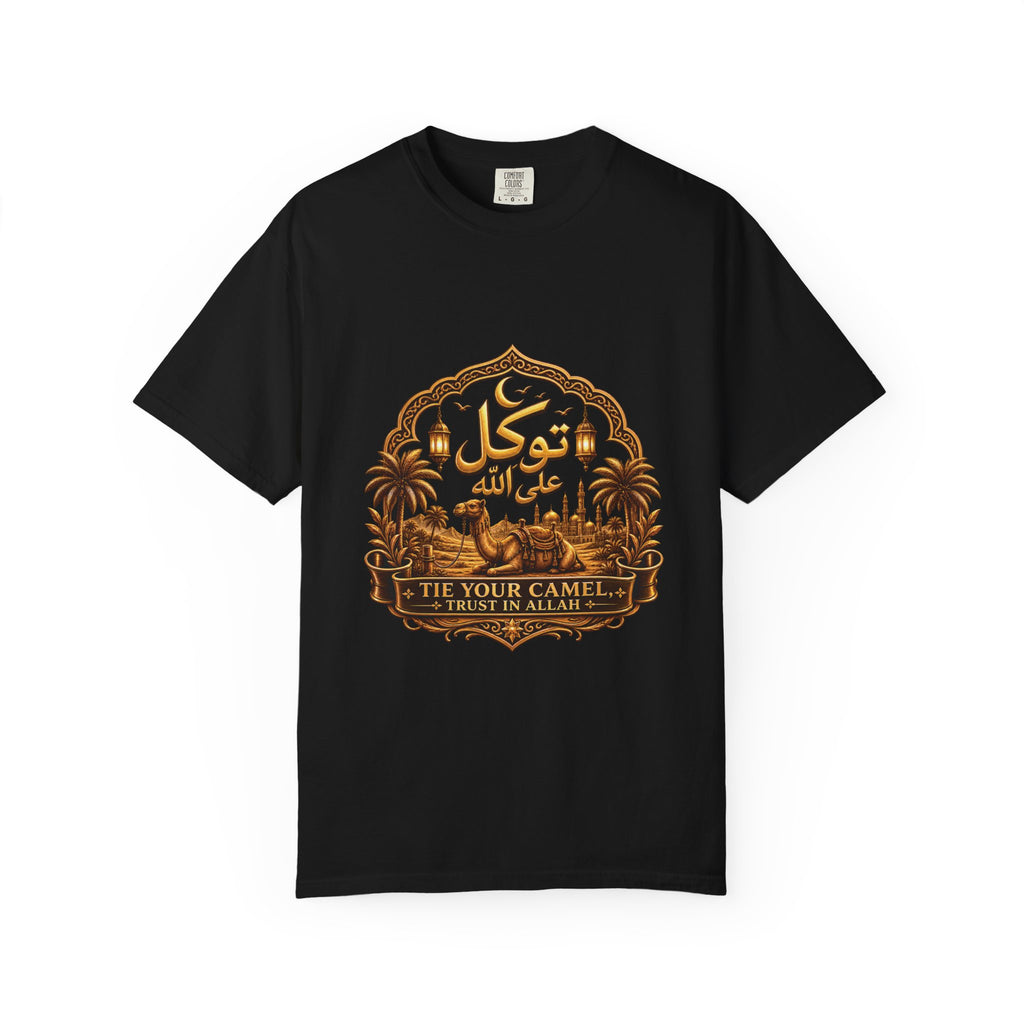 Tawakkul T-Shirt — Arabic 'Trust in God' Graphic Tee