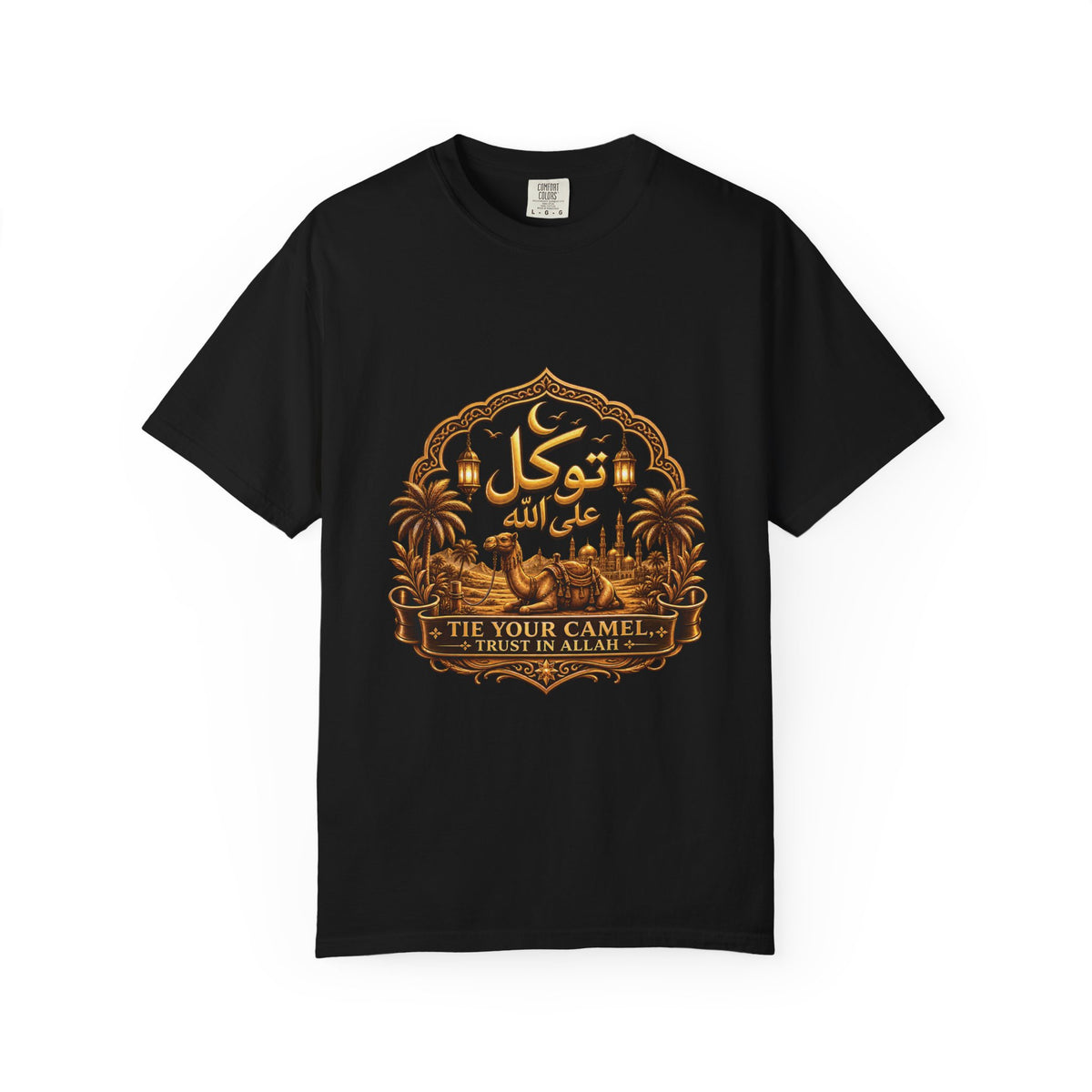 Tawakkul T-Shirt — Arabic 'Trust in God' Graphic Tee