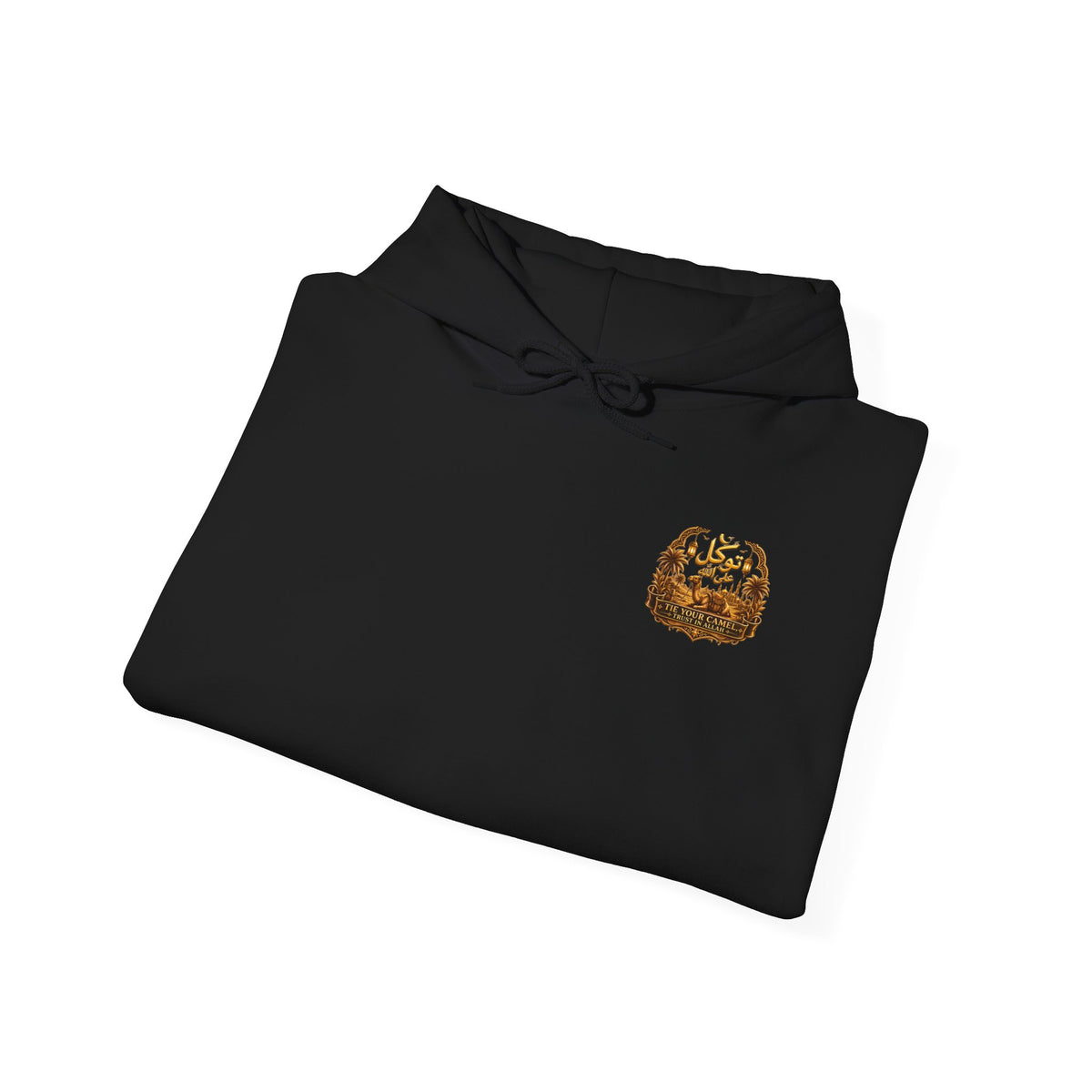 Hoodie — Cozy Toasted Marshmallow Patch Chest Sweatshirt