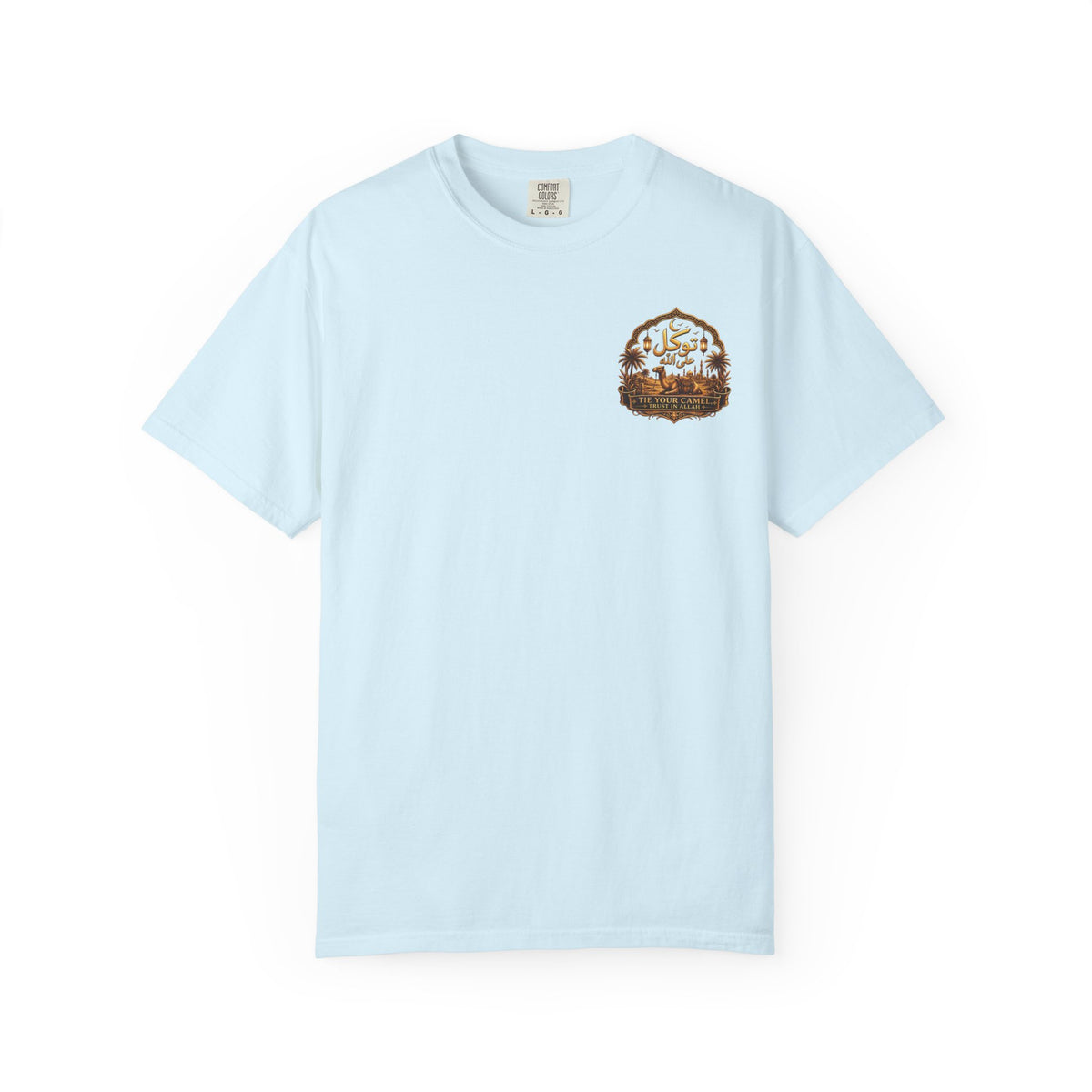 Arabic Calligraphy Pattern T-Shirt — Monochrome Script Graphic Tee