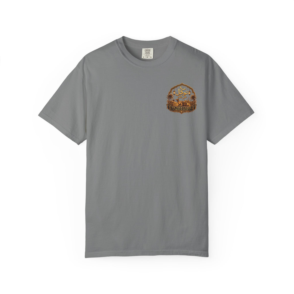 Arabic Calligraphy Pattern T-Shirt — Monochrome Script Graphic Tee