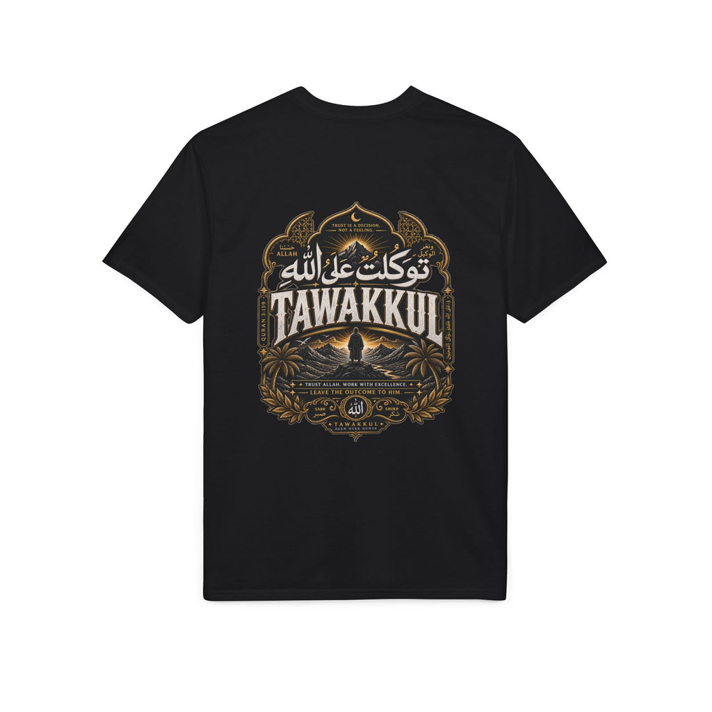 T-Shirt — Tawakkul Script Black Tee