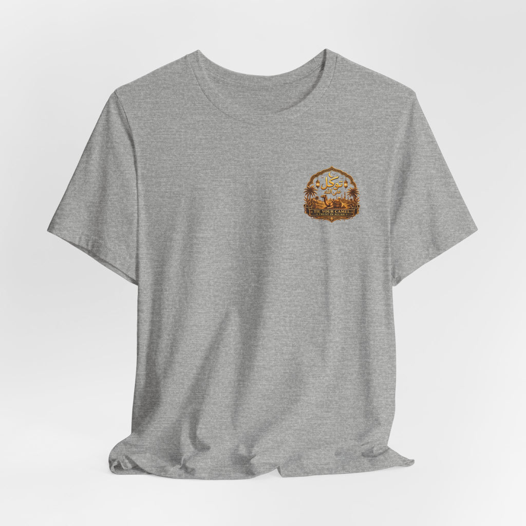 Vintage Leather Patch Tee — Small Chest Emblem