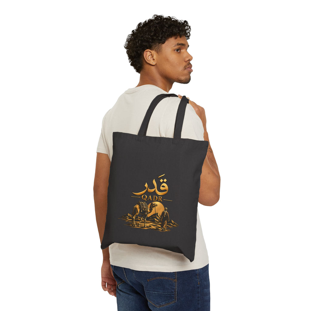 Canvas Tote Bag — Minimal Earthy Patch Design, Eco-Friendly Everyday Shopper