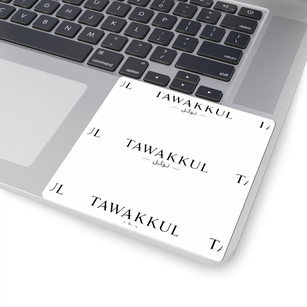 Tawakkul Kiss-Cut Sticker — Minimal Arabic Trust Design
