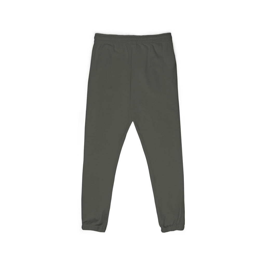 Fleece Sweatpants with 'Thankful' Side Script — Cozy Garment-Dyed Joggers
