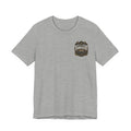 Adventure Patch Pocket Tee — Retro Mountain Badge Graphic