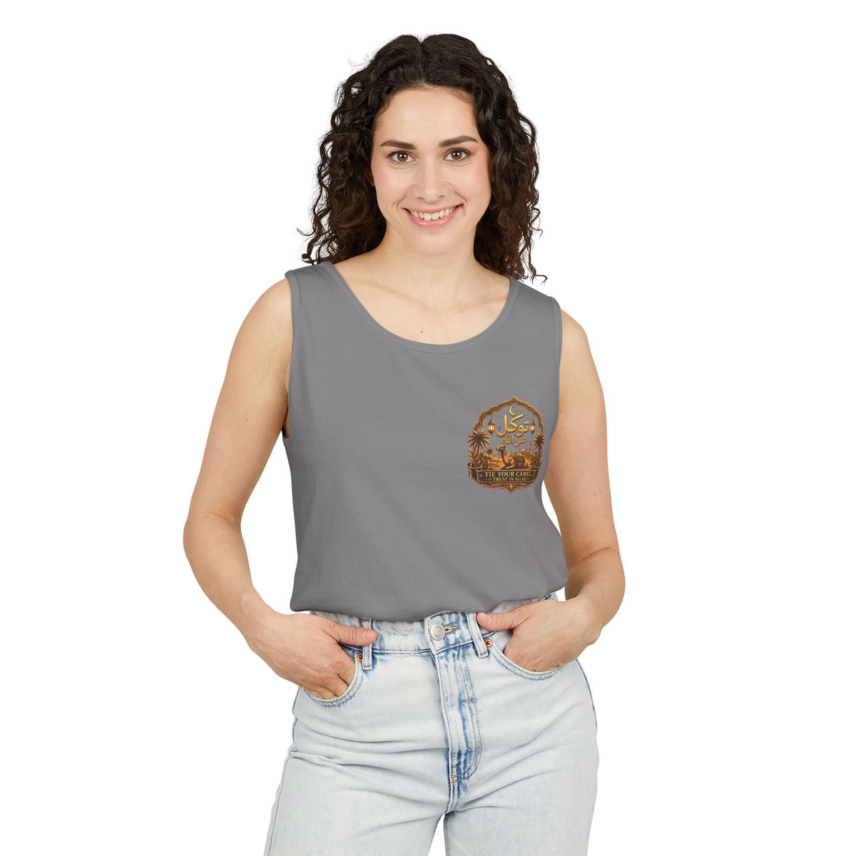 Trail Vibes Tank Top — “Grateful, Always” Rustic Outdoor Graphic Tank