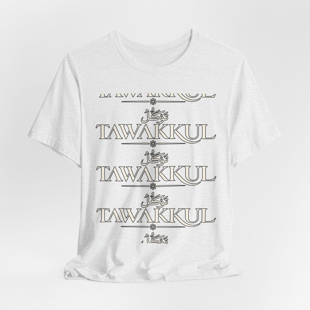 Tawakkul Script Tee — Minimal Islamic Faith T-Shirt