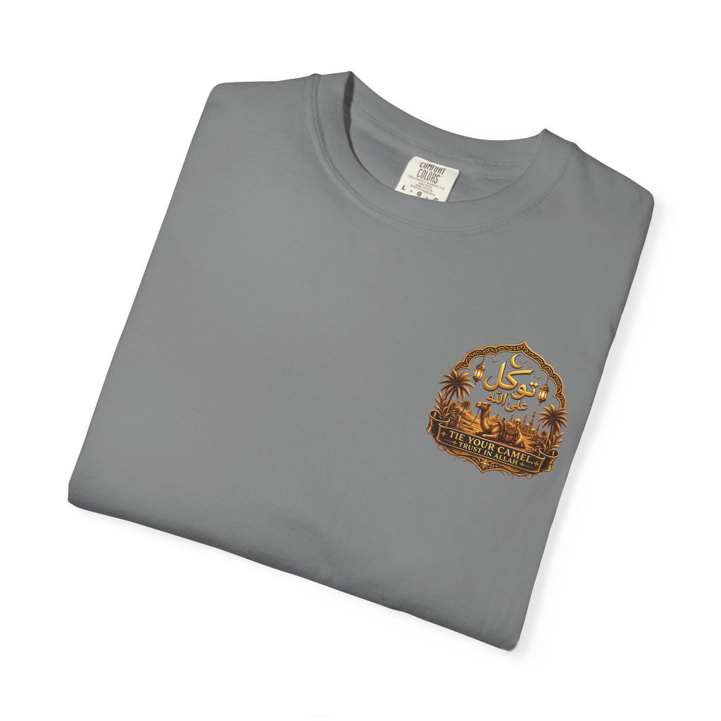 Arabic Calligraphy Pattern T-Shirt — Monochrome Script Graphic Tee