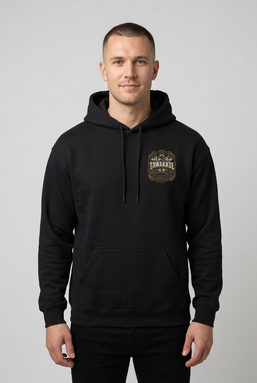 Tawakkul hoodie on-body mockup